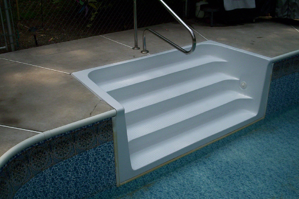 repair fiberglass pool steps